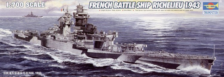 Trumpeter 05750 1:700 Richelieu 1943 French Battleship