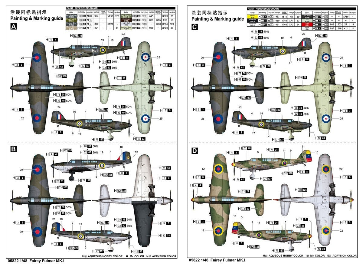 Trumpeter 05822 1:48 Fairey Fulmar Mk.I