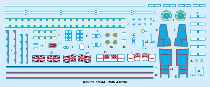 Trumpeter 05909 1:144 H.M.S. Astute