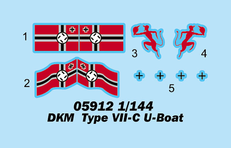 Trumpeter 05912 1:144 DKM Navy Type VII-C U-Boat