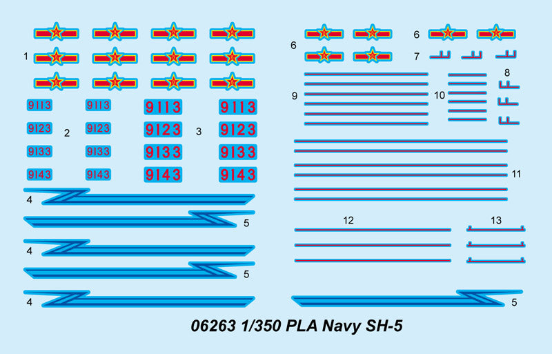 Trumpeter 06263 1:350 PLA Navy Harbin SH-5 Patrol Aircraft (6 per box)