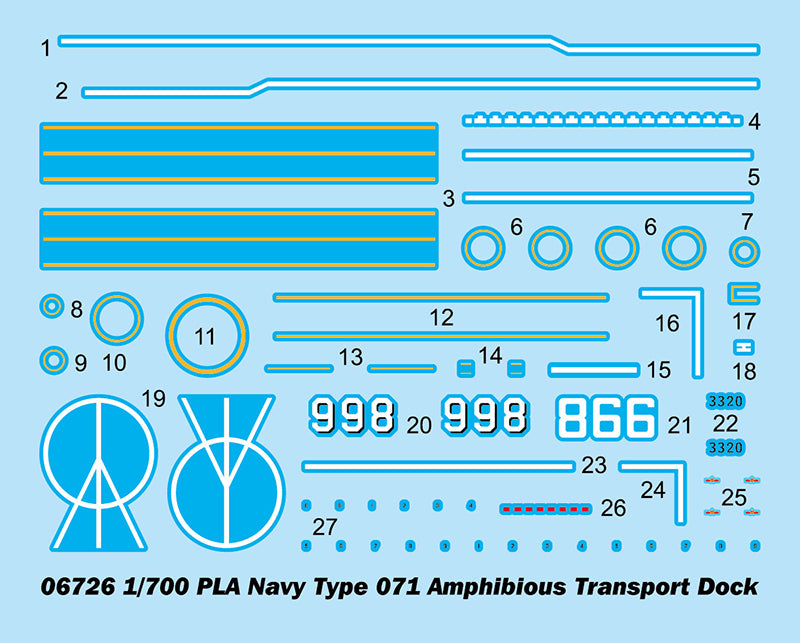 Trumpeter 06726 1:700 PLA Navy Type 071 Amphibious Transport Dock