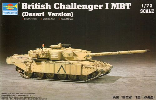 Trumpeter 07105 1:72 British Challenger 1 with Upgrade Armour