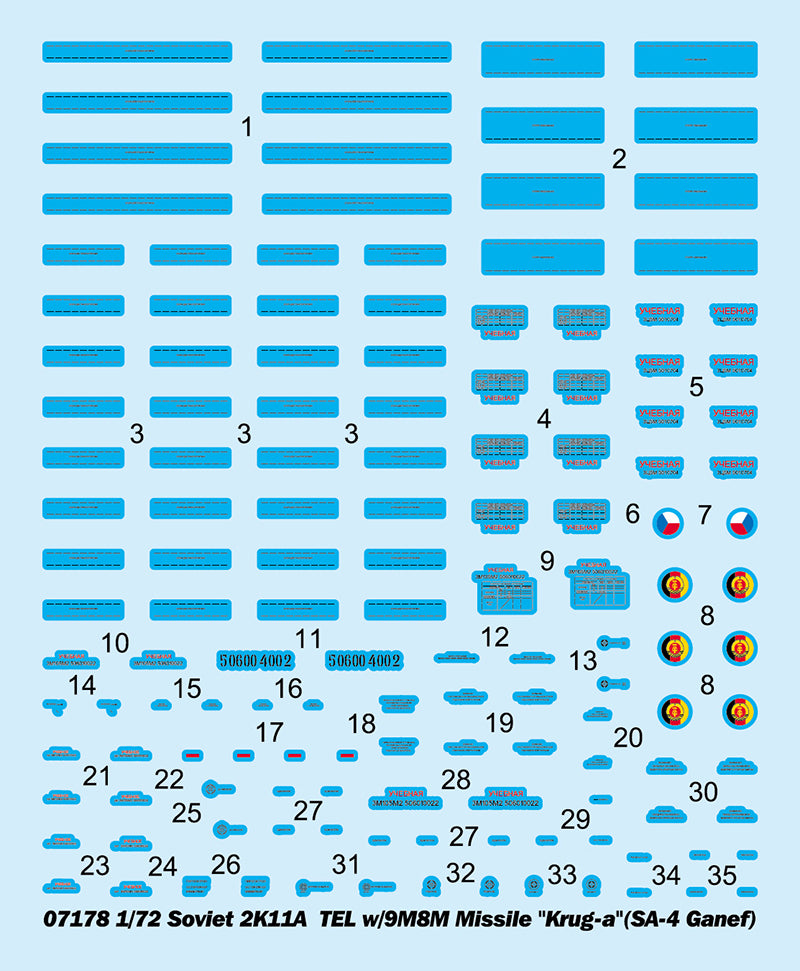 Trumpeter 07178 1:72 2K11A TEL with 9M8M Missile 'Krug-A' (SA-4 Ganef)