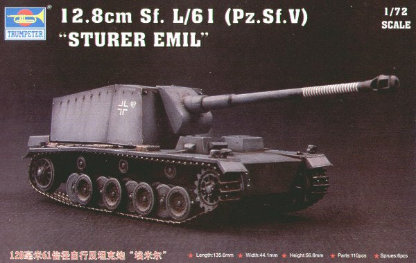 Trumpeter 07210 1:72 12.8cm Sf L/61 (Pz.Sf.V) 'Sturer Emil'