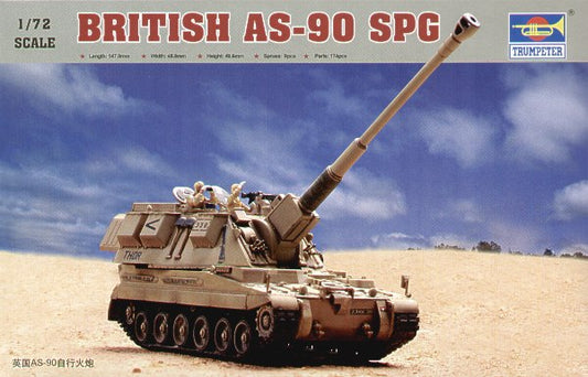 Trumpeter 07221 1:72 AS-90 155mm Self-Propelled British Howitzer