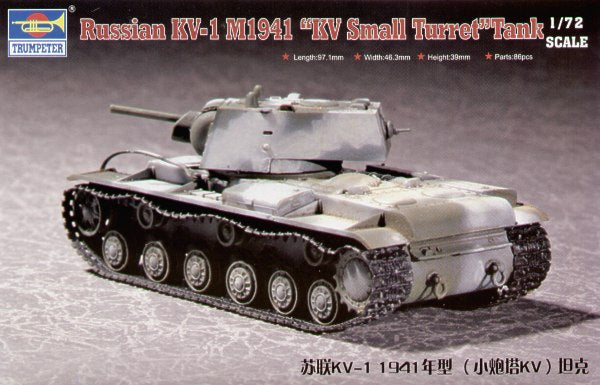 Trumpeter 07232 1:72 Soviet KV-1 Model 1941 Small Turret