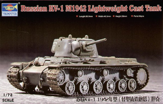 Trumpeter 07233 1:72 Soviet KV-1 Model 1942 Lightweight Cast Turret