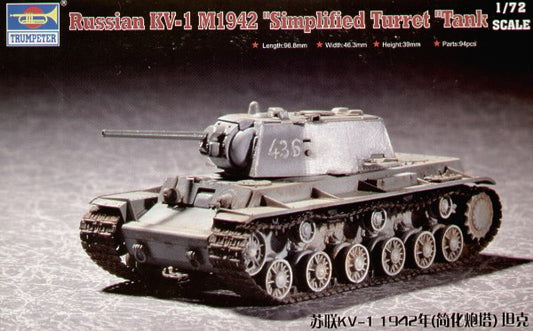 Trumpeter 07234 1:72 KV-1 Model 1942 Simplified Turret