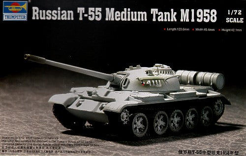 Trumpeter 07282 1:72 Soviet T-55 Medium Tank (1958 Model)