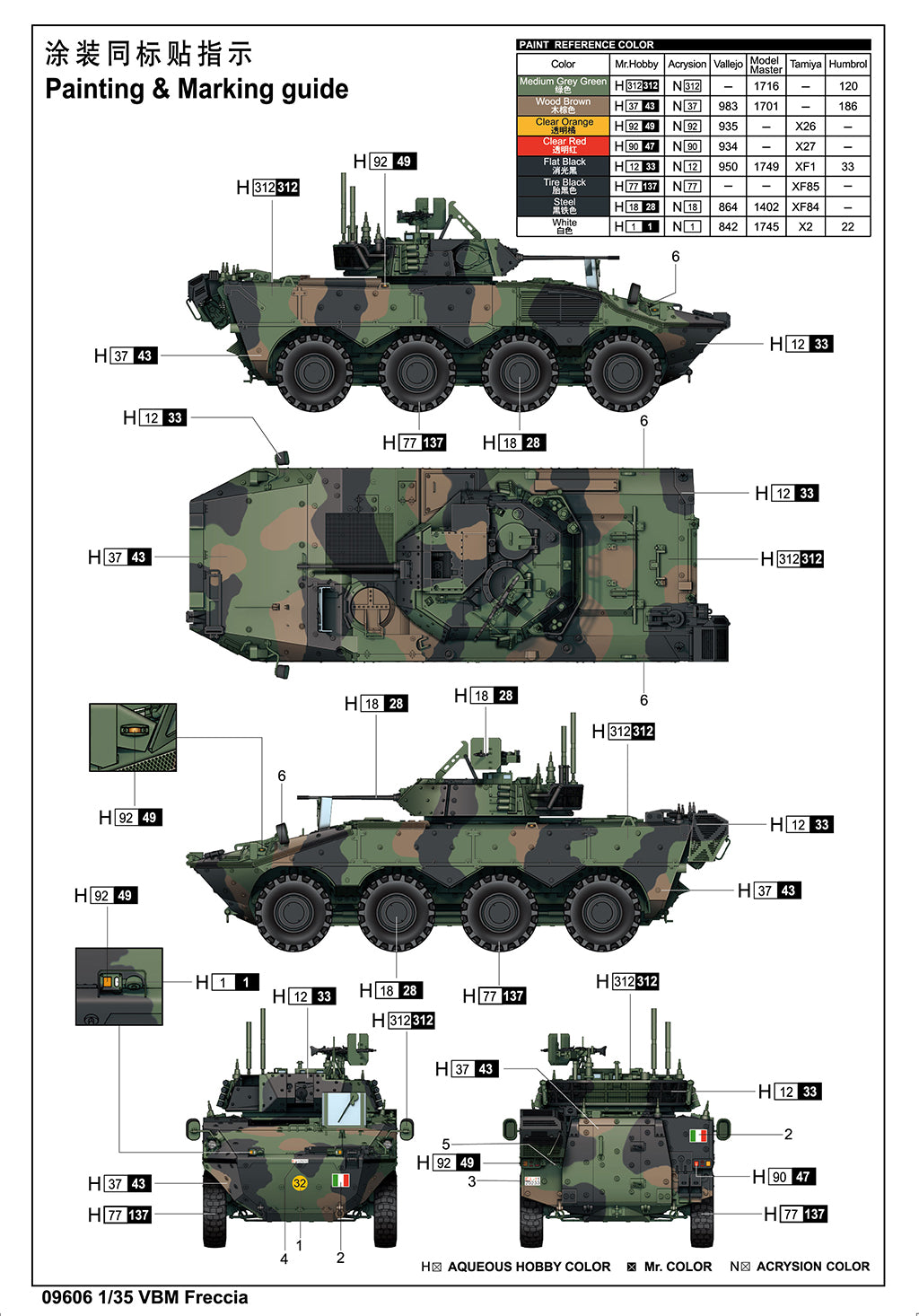 Trumpeter 09606 1:35 VBM Freccia Veicolo blindato medio (VBM) Freccia 8×8