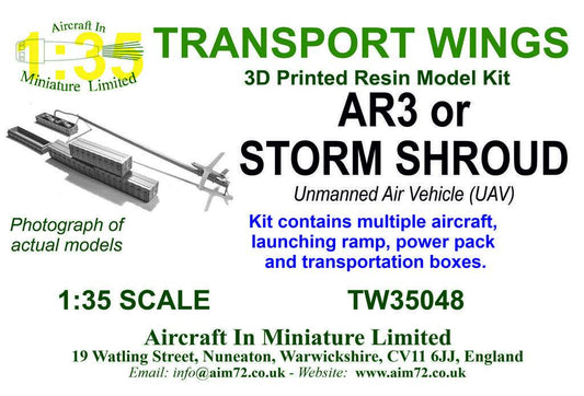 AIM - Transport Wings TW35048 1:35 AR3 or Storm Shroud Unmanned Air Vehicle (UAV).