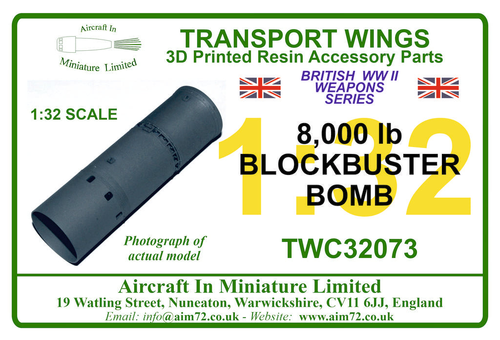 AIM - Transport Wings TWC32073 1:32 8,000 lb blockbuster bomb