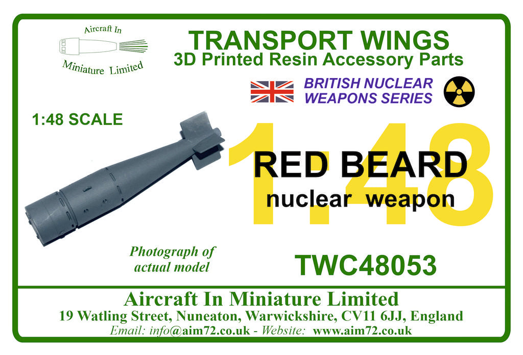 AIM - Transport Wings TWC48053 1:48 Red Beard - British nuclear weapon series