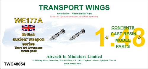 AIM - Transport Wings TWC48054 1:48 WE177A (short body) - British nuclear weapon