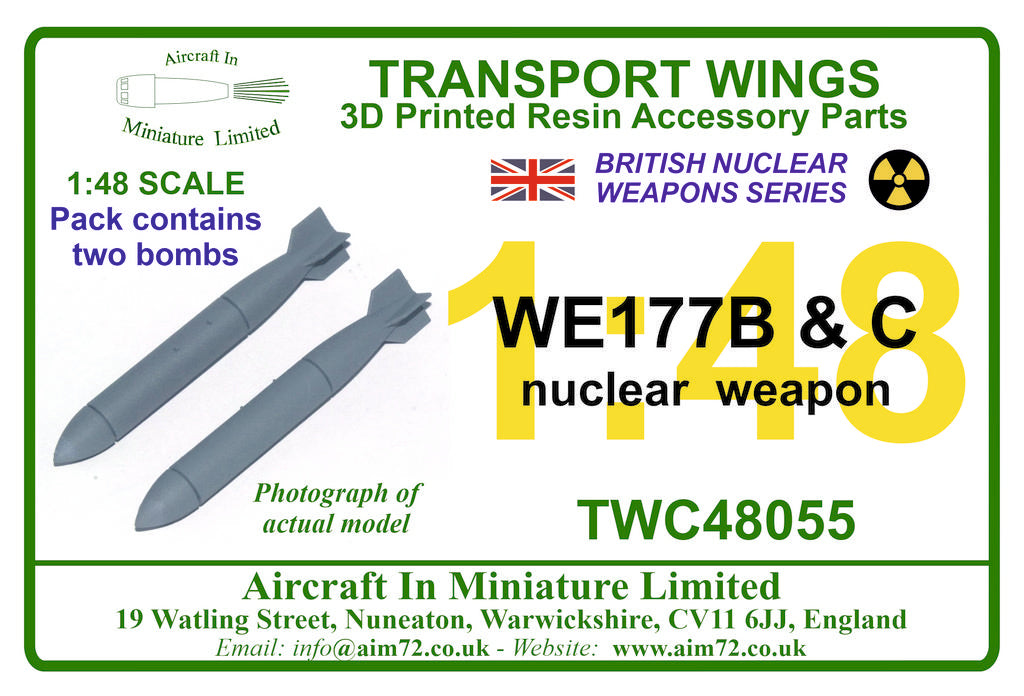AIM - Transport Wings TWC48055 1:48 WE177B & C (long body) nuclear weapon