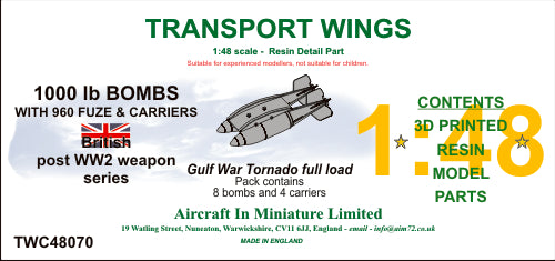 AIM - Transport Wings TWC48070 1:48 Gulf War Tornado - Full Load Set