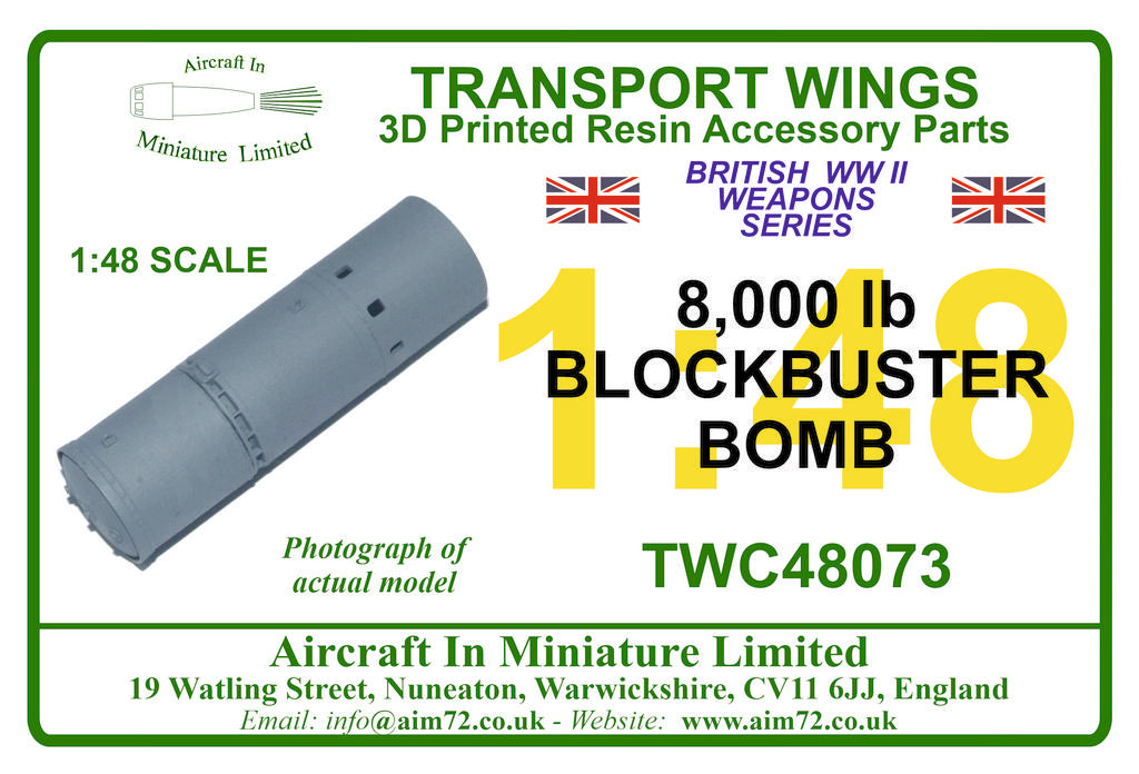 AIM - Transport Wings TWC48073 1:48 8,000lb Blockbuster Bomb