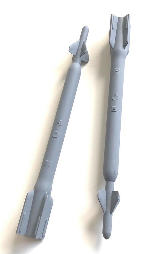 AIM - Transport Wings TWC48080 1:48 GBU-28B Paveway III Bunker Buster (Pack of 2) 3D-Printed