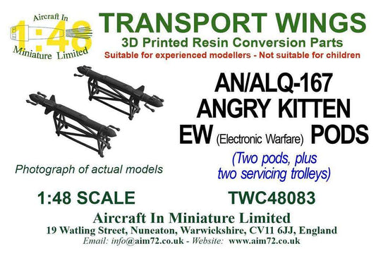AIM - Transport Wings TWC48083 1:48 AN/ALQ-167 Angry Kitten EW Pods