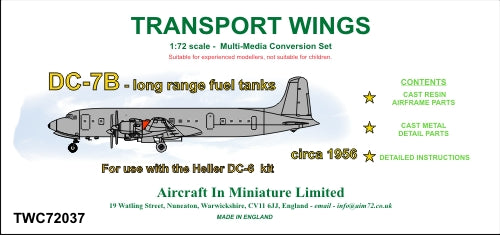 AIM - Transport Wings TWC72037 1:72 Douglas DC-7B Long Range Fuel Tanks