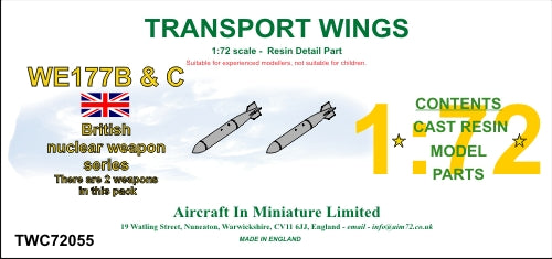 AIM - Transport Wings TWC72055 1:72 WE177B & C (long body) - British nuclear weapon