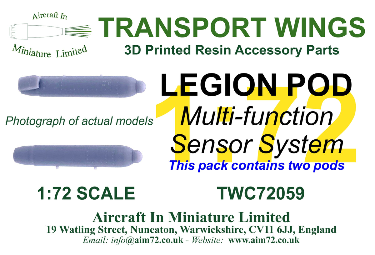 AIM - Transport Wings TWC72059 1:72 Legion Pod - Multi-Function Sensor System (2 pod pack)
