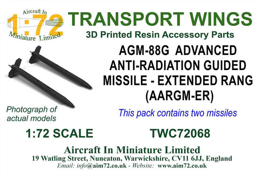 AIM - Transport Wings TWC72068 1:72 AGM-88G-ER Adv Anti-Radi Guided Missile