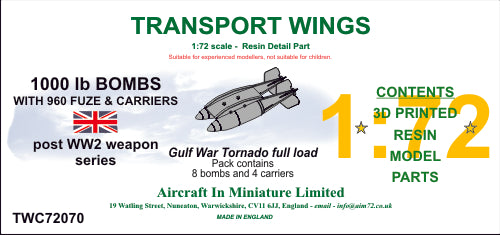 AIM - Transport Wings TWC72070 1:72 Gulf War Panavia Tornado - Full load set