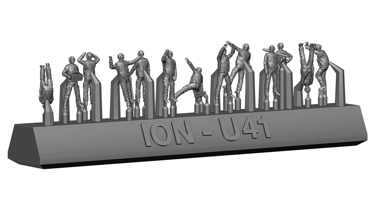 ION Model U350-004 1:350 Modern US Navy - Carrier personnel & pilots
