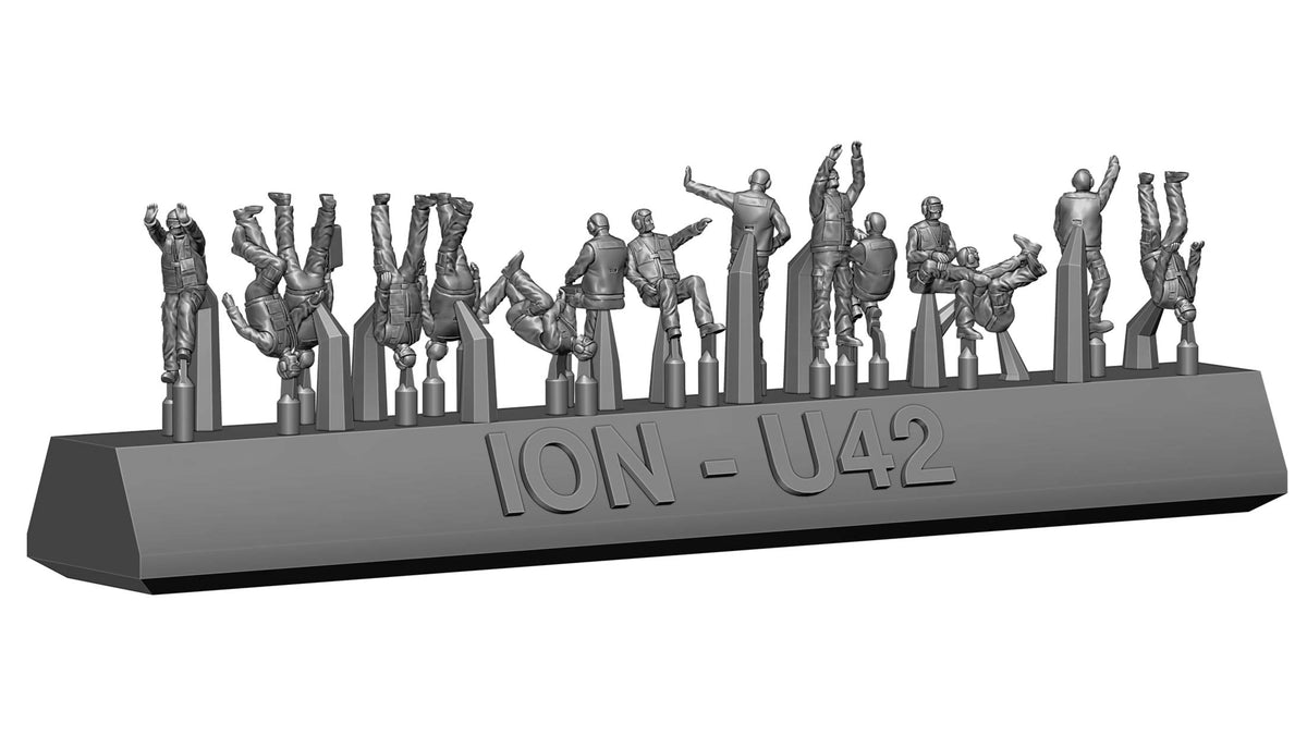 ION Model U350-004 1:350 Modern US Navy - Carrier personnel & pilots