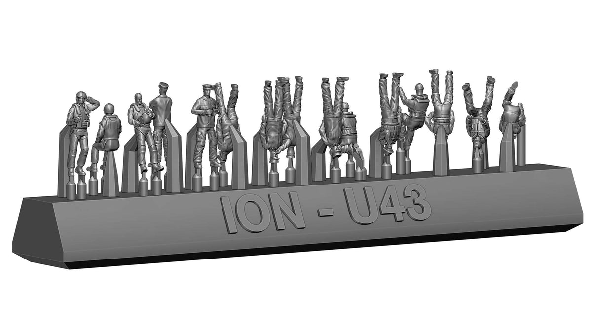 ION Model U350-004 1:350 Modern US Navy - Carrier personnel & pilots