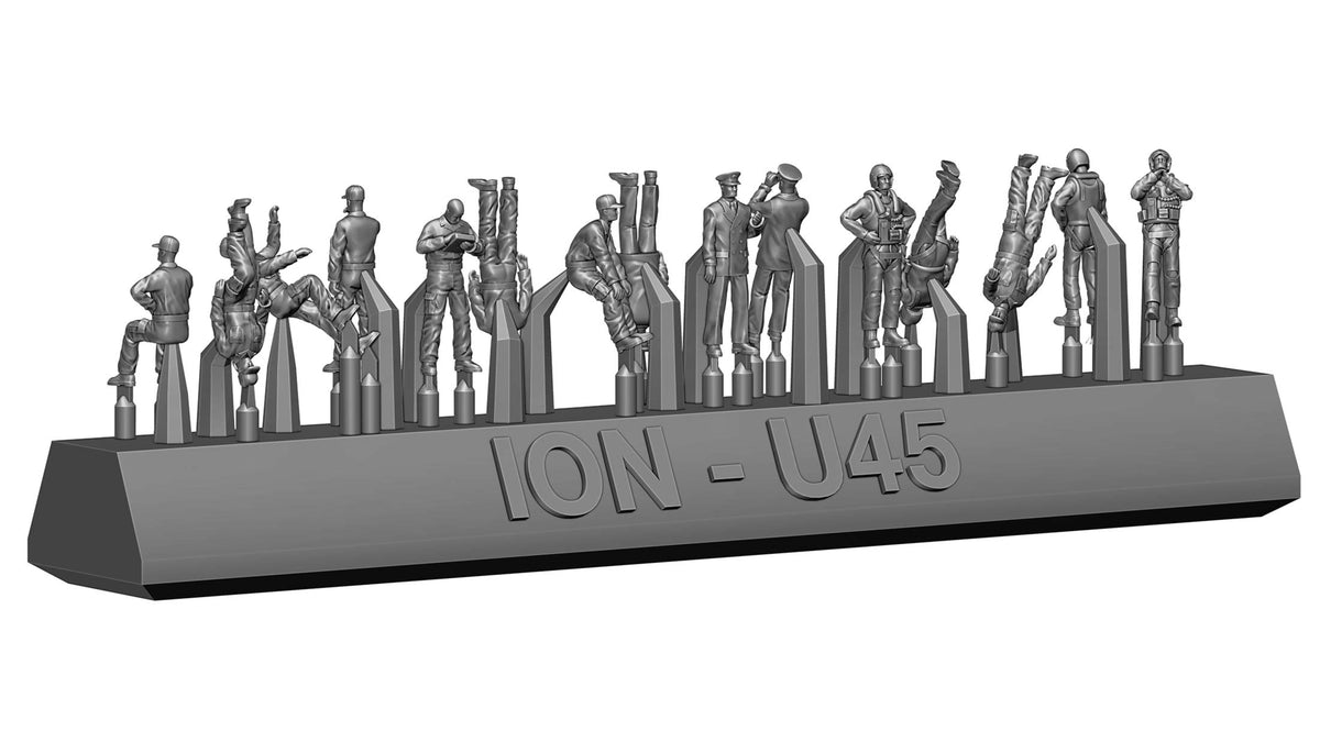 ION Model U350-004 1:350 Modern US Navy - Carrier personnel & pilots
