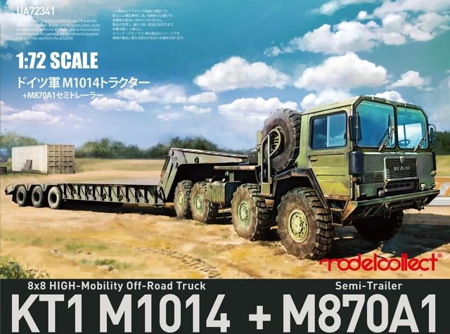 Modelcollect UA72341 1:72 NATO M1014 8x8 High-Mobility Off-Road Truck with M870A1 Semi-Trailer