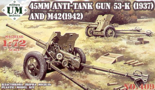 UM-MT 409 1:72 45MM Anti-Tank Gun 53-K(1937) and M42 (1942)