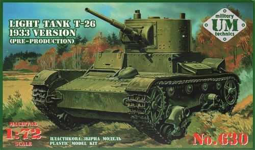 UM-MT 630 1:72 Light Tank Soviet T-26 1933 Version (Pre-Production)