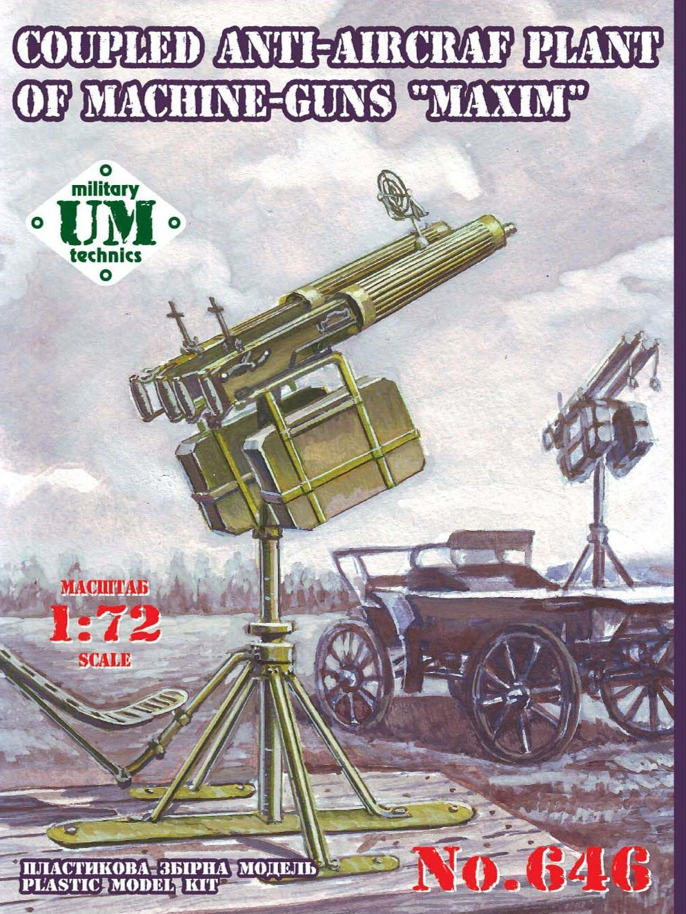 UM-MT 646 1:72 Coupled A-A Plant of Machine Guns 'MAXIM'