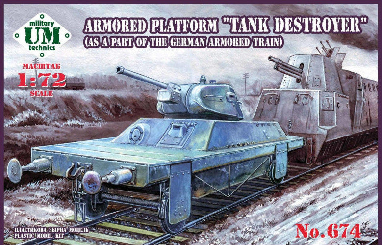 UM-MT 674 1:72 Armored Platform 'Tank Destroyer' (As part of the German Armored Train)