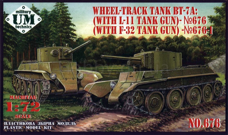 UM-MT 676 1:72 Soviet BT-7A with L-11 Tank Gun