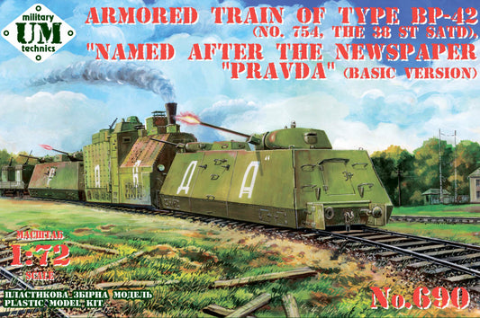 UM-MT 690 1:72 Armored Train of Type BP-42 (No.754, the 38 st SATD) 'PRAVDA' Basic Version