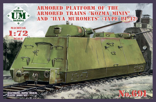 UM-MT 691 1:72 Armored Platform of the Armored Trains 'Kozma Minin' and 'Ilya Muromets'