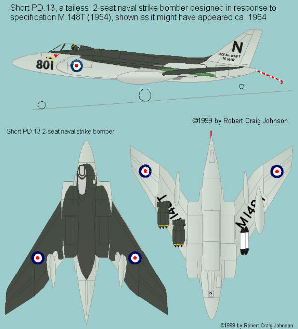 Unicraft 72119 1:72 Short PD.13 British 1950 two-seat, carrier-based attack bomber.