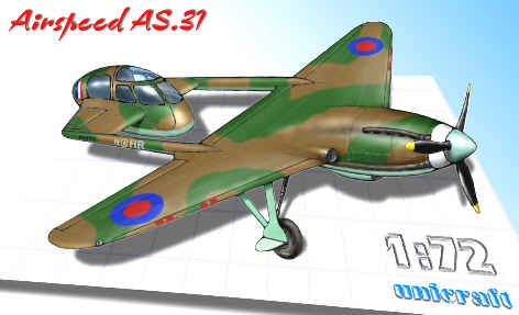 Unicraft 72133 1:72 Airspeed AS.31 - Totally Weird British 1935 Fighter Project.