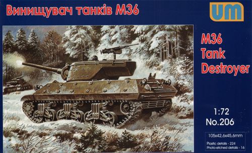 Unimodel 206 1:72 M36 Jackson Tank Destroyer