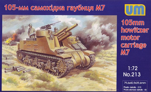 Unimodel 213 1:72 M7 105mm Howitzer Motor Carriage