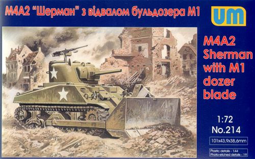 Unimodel 214 1:72 M4A2 Sherman with M1 Dozer Blade