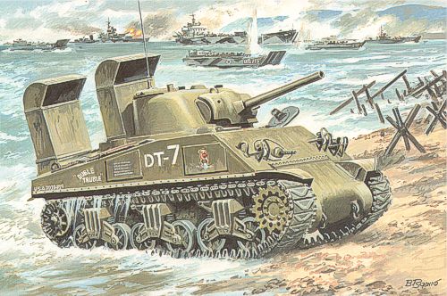 Unimodel 216 1:72 M4A3 Sherman with Deep Wading Trunks