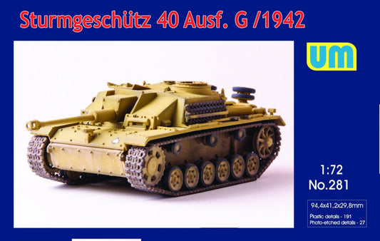 Unimodel 281 1:72 Sturmgeschutz/StuG 40 Ausf.G Early Version