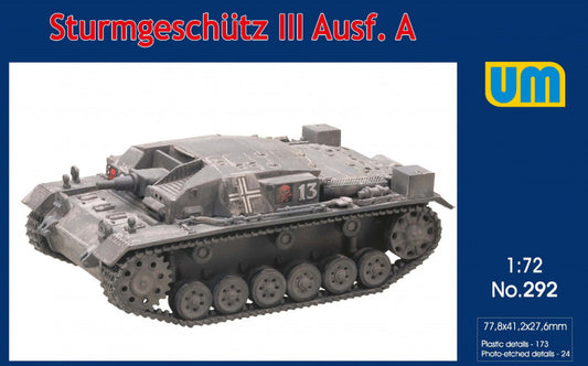 Unimodel 292 1:72 Sturmgeschutz III Ausf.A