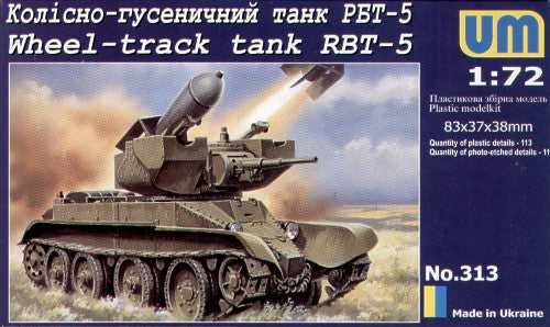Unimodel 313 1:72 Soviet RBT-5 Wheel-Track Tank